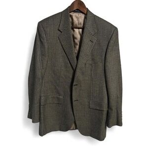 Men's Brown and black houndstooth blazer by chaps size medium (m4)